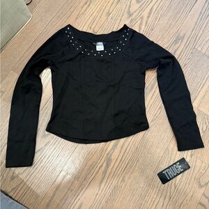 Truce Black Studded Girl’s Top